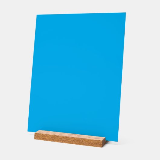 Effen helderblauwe achtergrond acryl bord (Hoek)