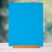 Effen helderblauwe achtergrond acryl bord (Neutraal)