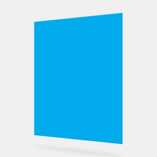 Effen helderblauwe achtergrond acryl bord (Hoek)
