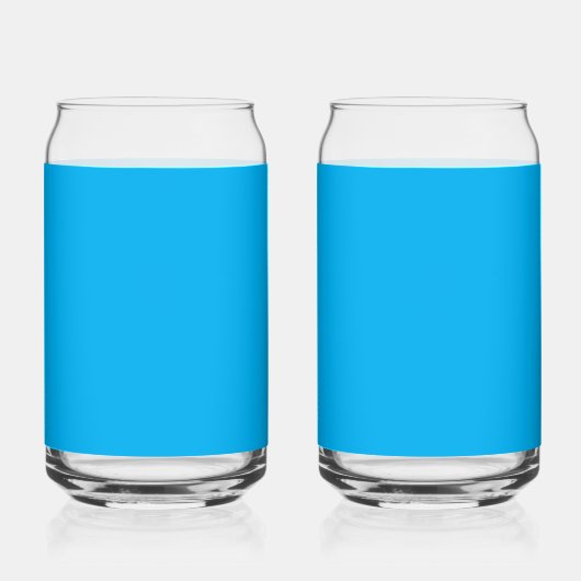 Effen helderblauwe achtergrond blikvorm glas (Voorkant)
