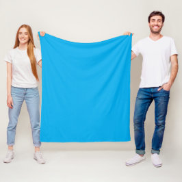 Effen helderblauwe achtergrond fleece deken