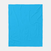 Effen helderblauwe achtergrond fleece deken (Voorkant)