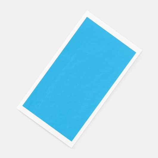 Effen helderblauwe achtergrond servet (Hoek)