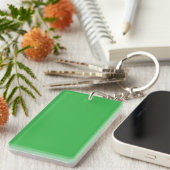 Effen heldergroene achtergrond sleutelhanger (Voorkant Rechts)
