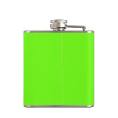 Effen heldergroene kleur heupfles (Achterkant)