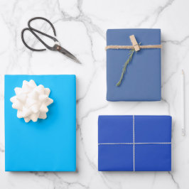 Effen Hemel Daar Blauwe Schaduwen 3 Tinten Inpakpapier Vel