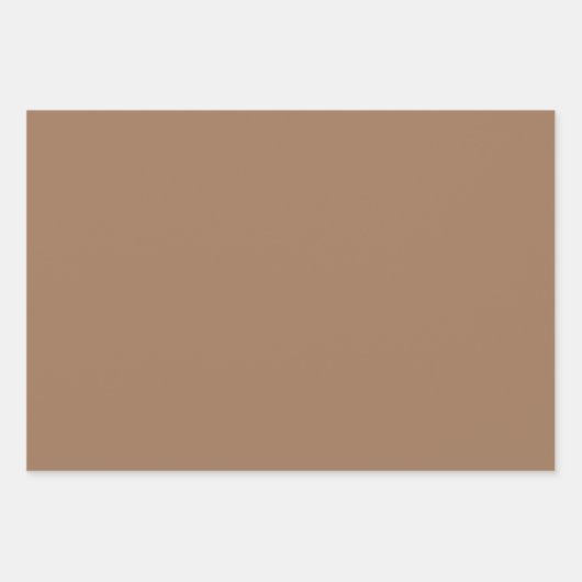 Effen herten kamisee hout bruine tinten 3 tonen inpakpapier vel (Voorkant 3)