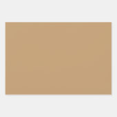 Effen herten kamisee hout bruine tinten 3 tonen inpakpapier vel (Voorkant)