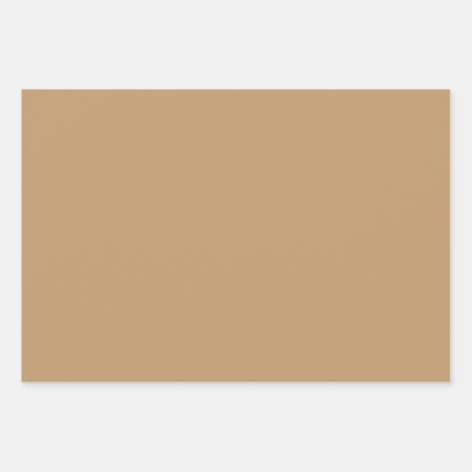 Effen herten kamisee hout bruine tinten 3 tonen inpakpapier vel (Voorkant)