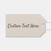 Effen Ivory Beige Natuurlijke Schaduw Cadeaulabel (Voorkant (Horizontaal))