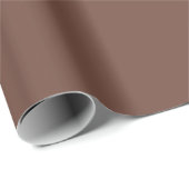 Effen kleur achtergrond in Elegant Chocolade Bruin Cadeaupapier (Rol Hoek)