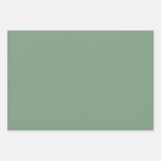 Effen kleur basilicum rook groen inpakpapier vel (Voorkant 2)