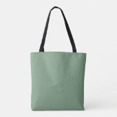 Effen kleur basilicum rook groen tote bag (Achterkant)