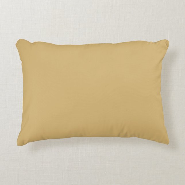 Effen kleur beige accent kussen (Voorkant)