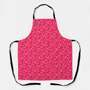 Effen kleur bessen eenvoudige patroon retro sixtie schort