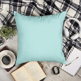 Effen kleur bleek turquoise kussen