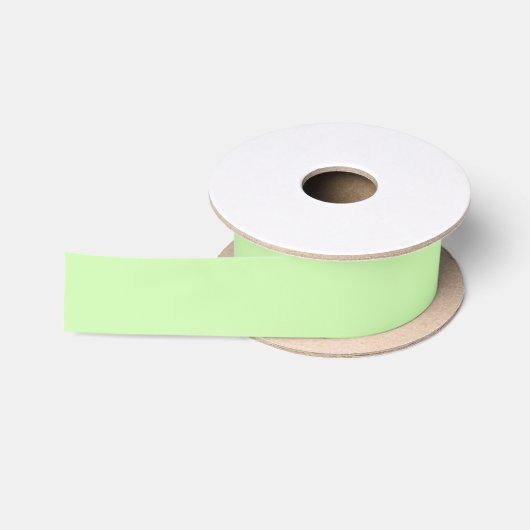 Effen kleur: Bleekgroen Satijnen Lint (Spoel)