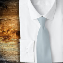Effen kleur bruidegom blauw-grijs stropdas