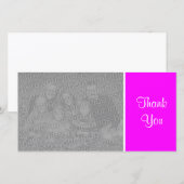 Effen Kleur - Dank Je - Magenta Bedankkaart (Voorkant / Achterkant)