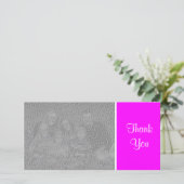 Effen Kleur - Dank Je - Magenta Bedankkaart (Staand voorkant)