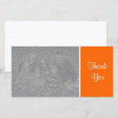 Effen kleur - Dank je - Oranje Bedankkaart (Voorkant / Achterkant)