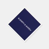Effen kleur DIY achtergrond, naammonogram - marine Servetten (Hoek)