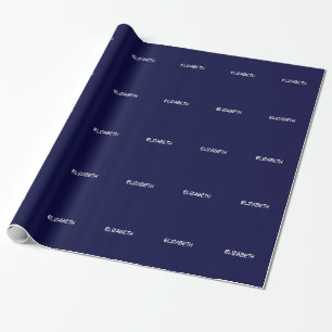 Effen kleur doe-het-zelf achtergrond, naam monogra cadeaupapier