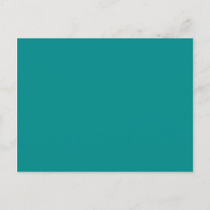 Effen kleur donker cyaan blanco briefkaart