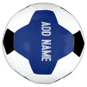 effen kleur donkerblauw - voeg de naam toe voetbal (Gedraaid)