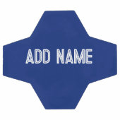 effen kleur donkerblauw - voeg de naam toe voetbal (Enkel)