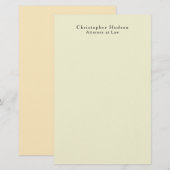 Effen kleur eenvoudig minimalistisch briefpapier (Voorkant / Achterkant)