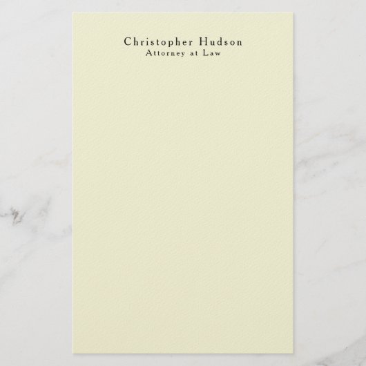 Effen kleur eenvoudig minimalistisch briefpapier (Voorkant)