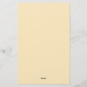 Effen kleur eenvoudig minimalistisch briefpapier (Achterkant)