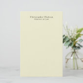 Effen kleur eenvoudig minimalistisch briefpapier (Staand voorkant)