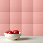 Effen kleur effen Abrikoos Blush roze Tegeltje<br><div class="desc">Effen kleur effen Apricot Blush roze ontwerp.</div>