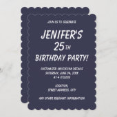 Effen kleur effen avond donker blauw kaart (Voorkant / Achterkant)