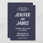 Effen kleur effen avond donker blauw kaart (Voorkant / Achterkant)