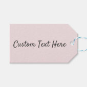 Effen kleur effen blozend roze cadeaulabel (Voorkant (Horizontaal))
