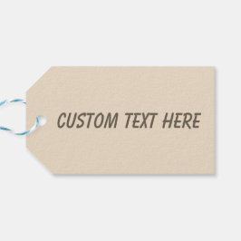 Effen kleur effen Champagne beige Cadeaulabel