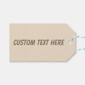 Effen kleur effen Champagne beige Cadeaulabel (Voorkant (Horizontaal))