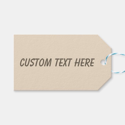 Effen kleur effen Champagne beige Cadeaulabel (Voorkant (Horizontaal))