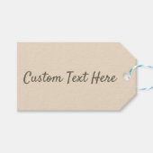 Effen kleur effen Champagne beige Cadeaulabel (Voorkant (Horizontaal))