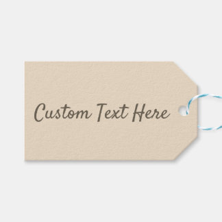 Effen kleur effen Champagne beige Cadeaulabel