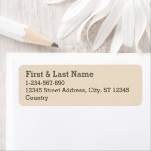 Effen kleur effen Champagne beige Etiket