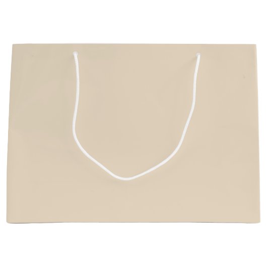 Effen kleur effen Champagne beige Groot Cadeauzakje (Voorkant)