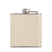 Effen kleur effen Champagne beige Heupfles (Achterkant)