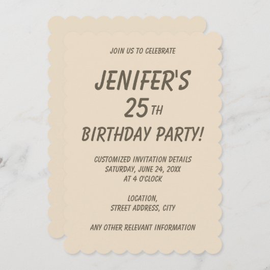 Effen kleur effen Champagne beige Kaart (Voorkant / Achterkant)