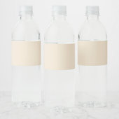 Effen kleur effen Champagne beige Waterfles Etiket (Flessen)