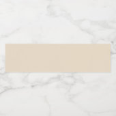 Effen kleur effen Champagne beige Waterfles Etiket (Enkel label)