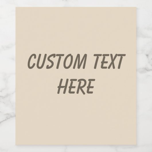 Effen kleur effen Champagne beige Wijn Etiket (Enkel label)